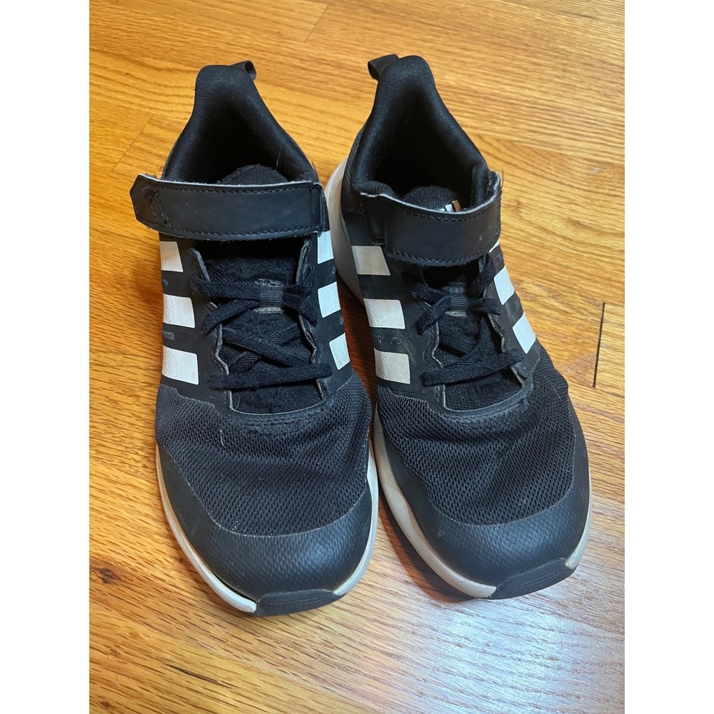 Adidas FortaRun toddler Kids Black Sneakers Athletic Running Shoes Hook and Loop